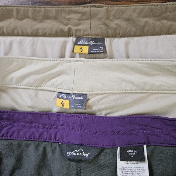 Eddie Bauer Women's Bundle of 3 Travex Stretch Tech Skorts Size 12 Purple Cream - Picture 14 of 16